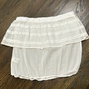 Young Fabulous & Broke XS white tube top guaze